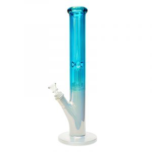 Holographic Rainbow 5mm Straight Bong with Perc 16" / 40.5cm