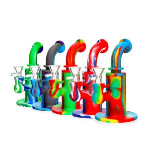 Silicone Curved Neck Bong Rig